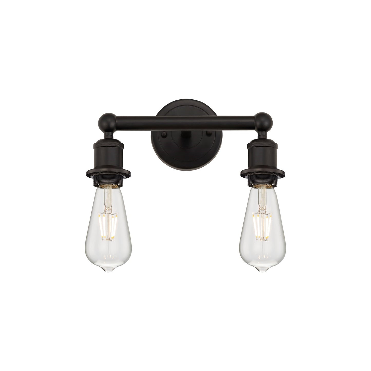 Innovations Edison 2-Light 12.38in Bath Vanity Light | Industrial Oil Rubbed Bronze Steel and Cast Brass | Bathroom Vanity & Powder Room | Model 616-2W-OB