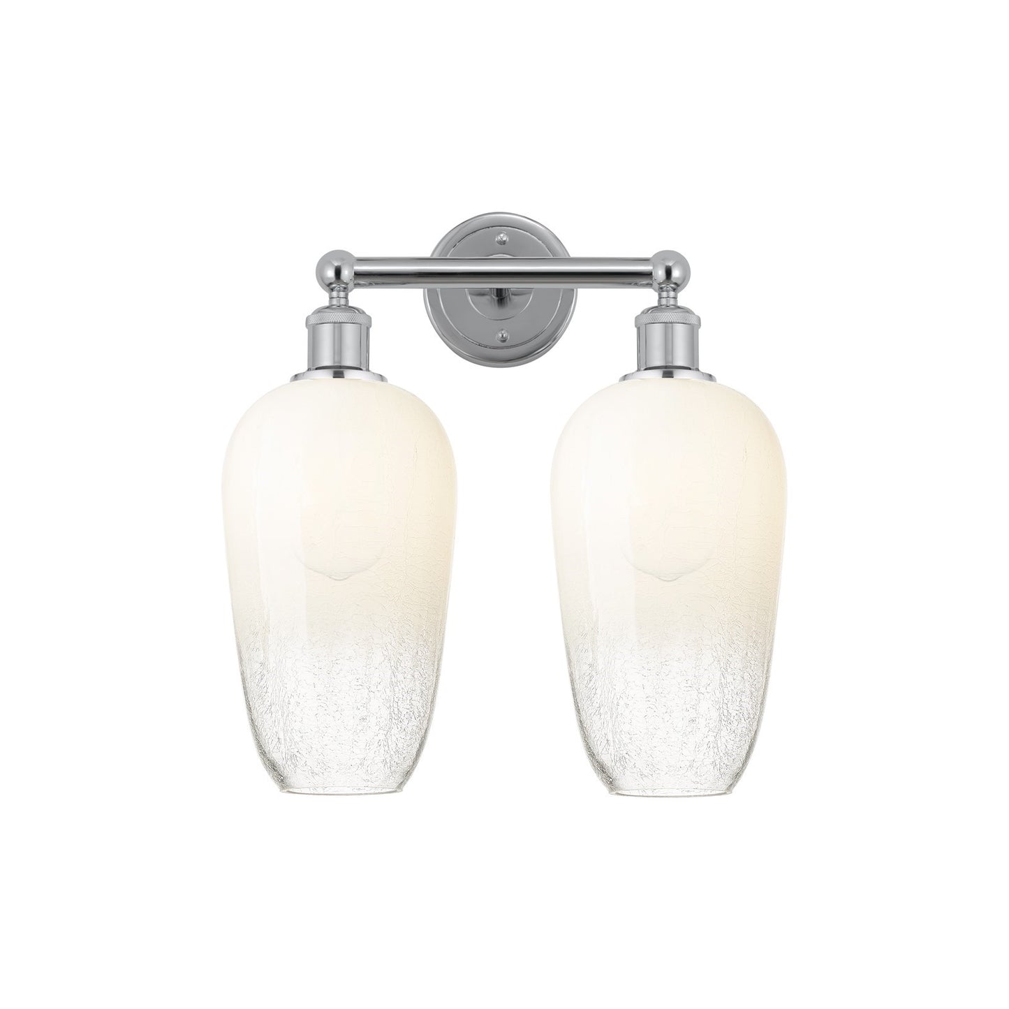 Innovations Brookhaven Flute 16in 2-Light Bath Vanity Light | Industrial Modern Polished Chrome and Opal Glass | Bathroom | Model 616-2W-PC-G484-7OP