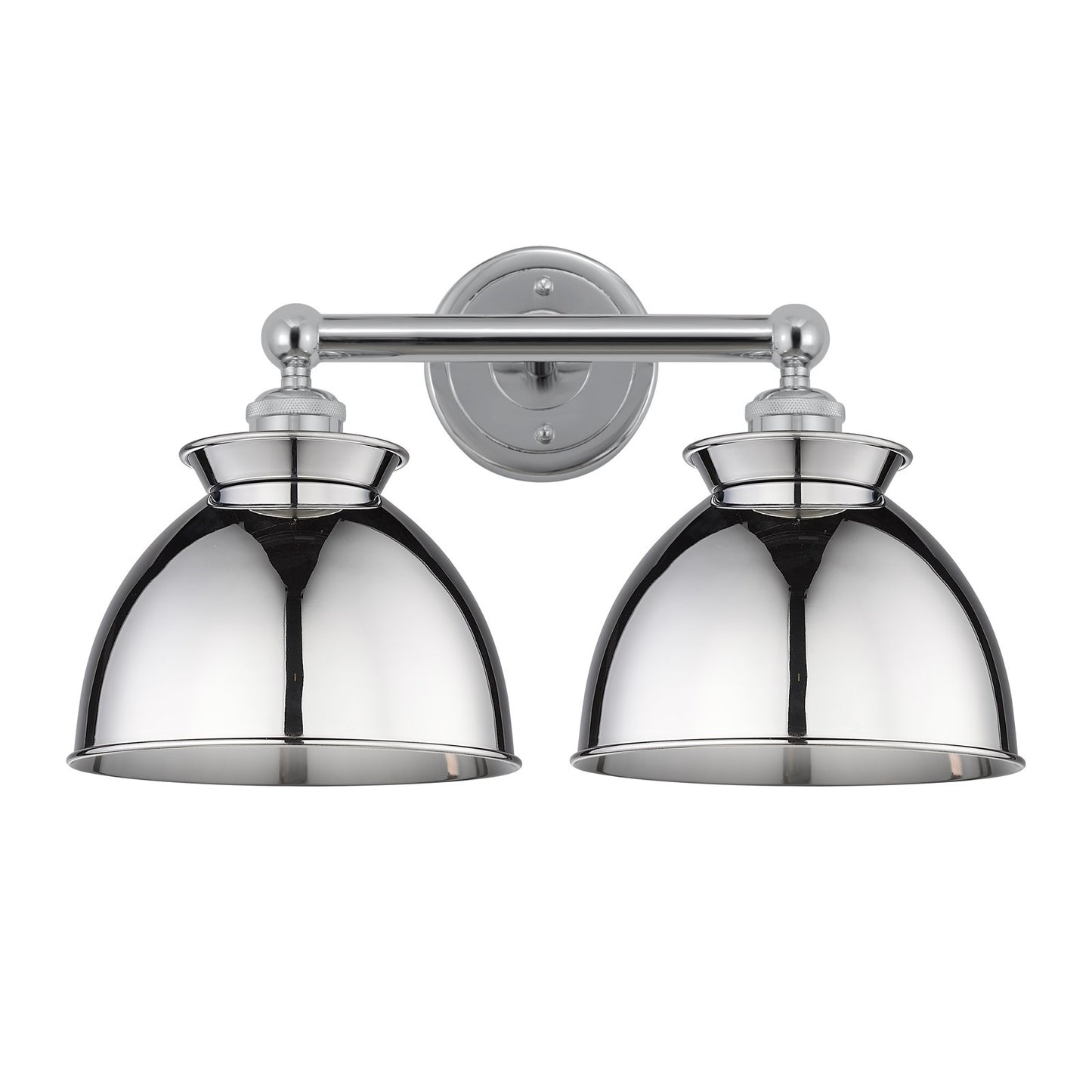 Innovations Lighting Adirondack 17in 2-Light Bath Vanity Light | Industrial Farmhouse Polished Chrome Steel and Cast Brass with | Model 616-2W-PC-M14-PC