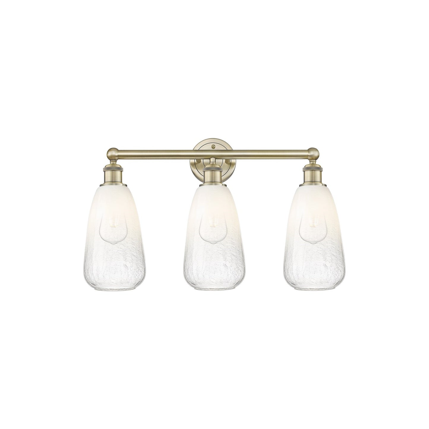 Innovations Brookhaven Almond 24in 3-Light Bath Vanity Light | Industrial Antique Brass Steel and Opal Glass | Bathroom Vanity | Model 616-3W-AB-G480-6OP