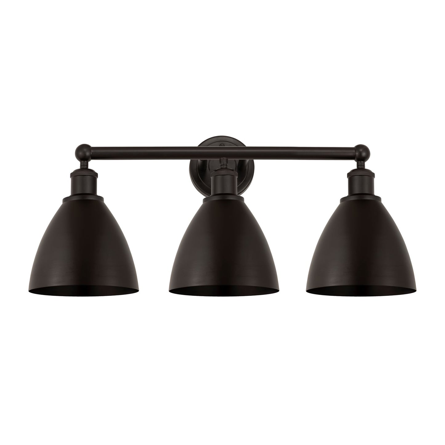 Innovations Bristol 26in 3-Light Bath Vanity | Industrial Oil Rubbed Bronze Steel and Cast Brass | Bathroom Vanity Light | Model 616-3W-OB-MBD-75-OB