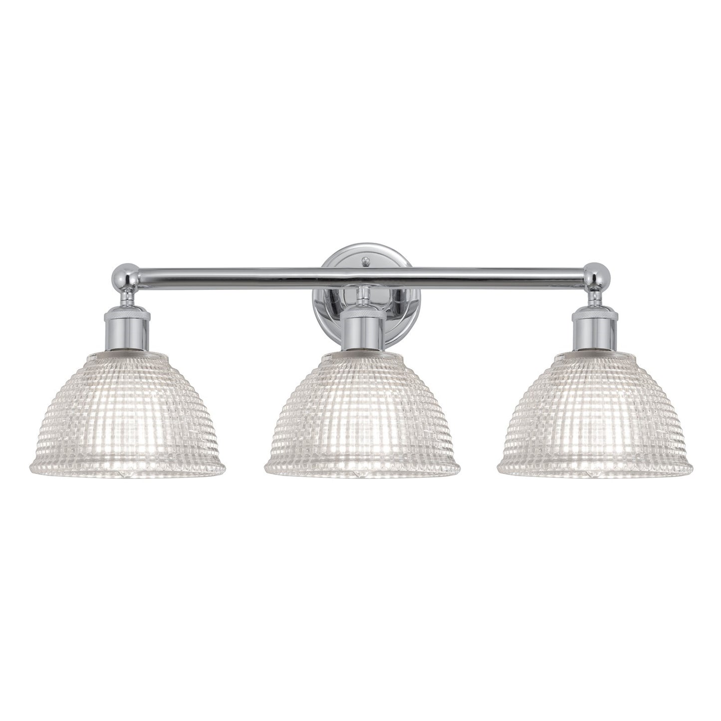 Innovations Arietta 26in 3-Light Bath Vanity Light | Industrial Polished Chrome and Clear Glass | Bathroom Vanity | 26 x 10.25 x | Model 616-3W-PC-G422
