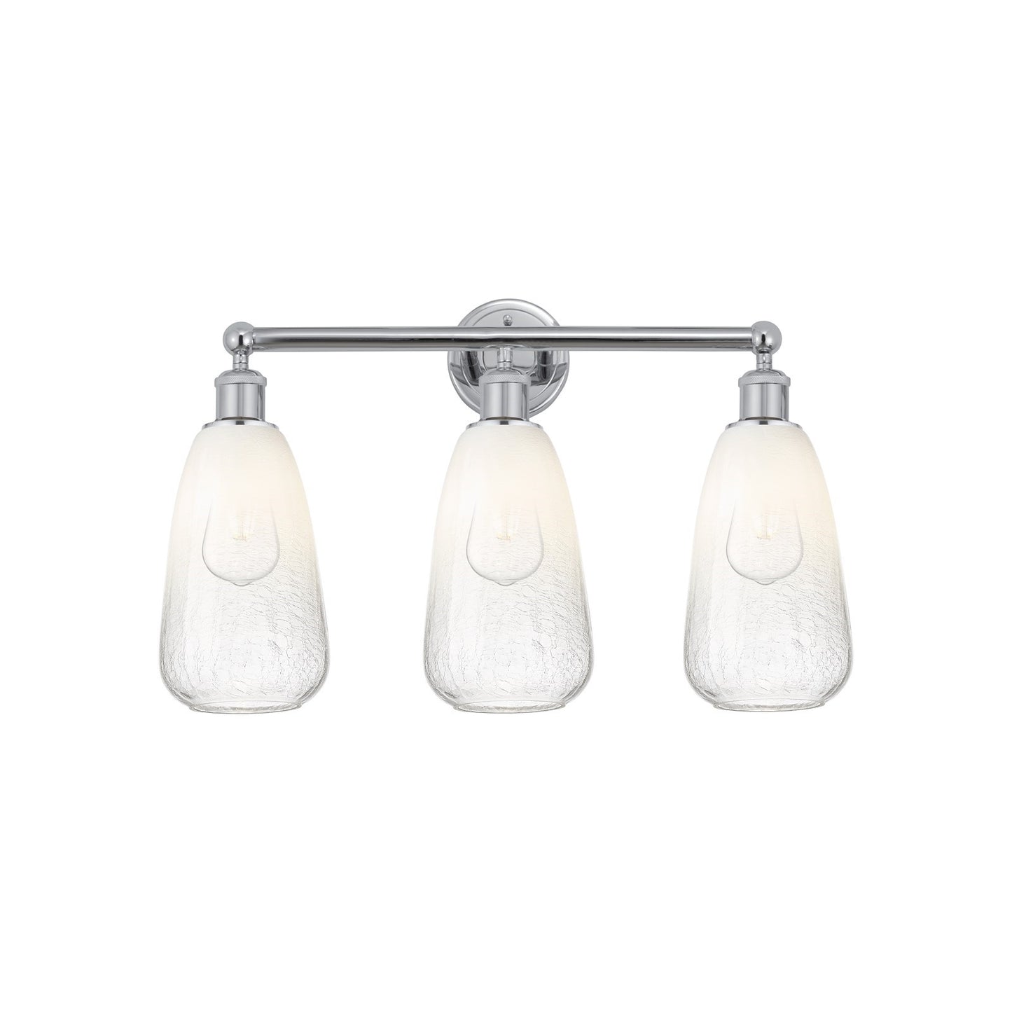 Innovations Brookhaven Almond 24in 3-Light Bath Vanity Light | Industrial Polished Chrome and Opal Glass | Damp-Rated Bathroom | Model 616-3W-PC-G480-6OP