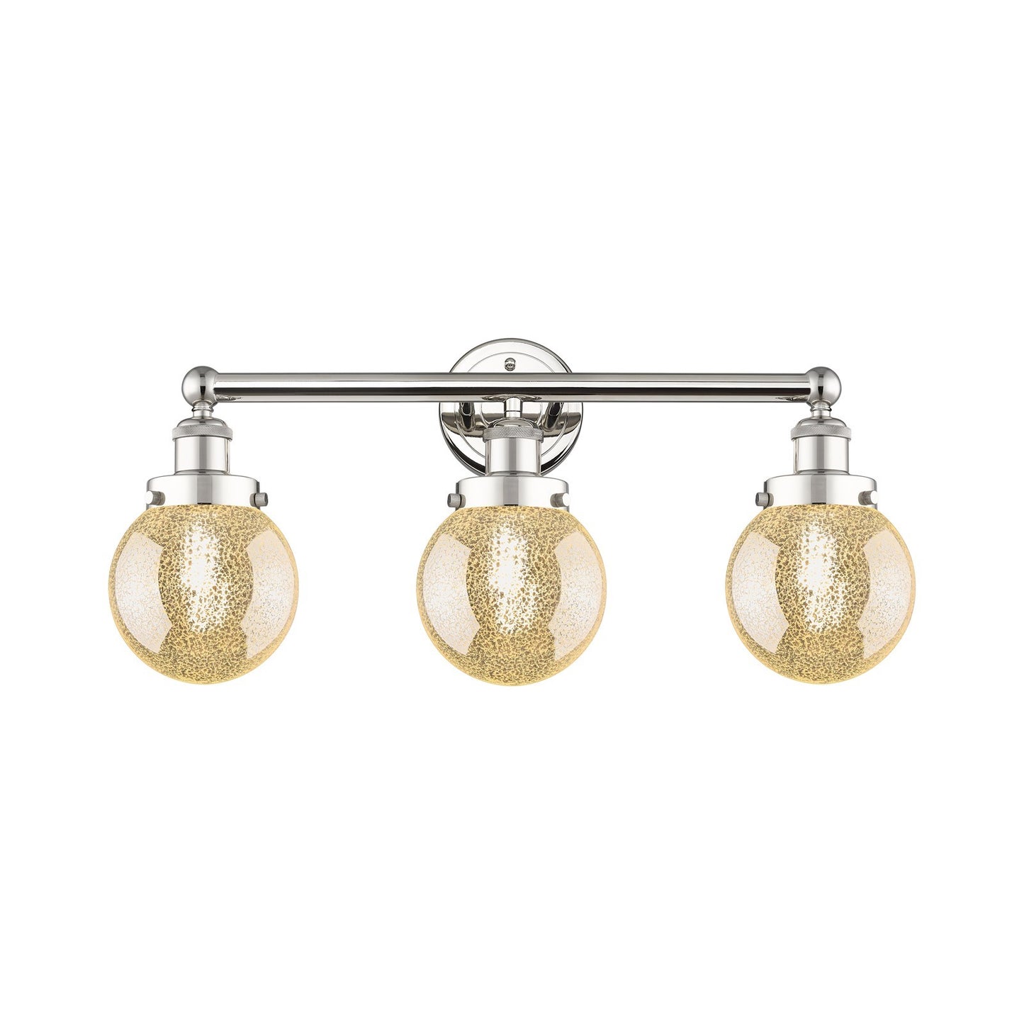 Innovations Beacon 24in 3-Light Bath Vanity Light | Industrial Polished Nickel and Mercury Glass | Bathroom Vanity & Powder Room | Model 616-3W-PN-G208-6
