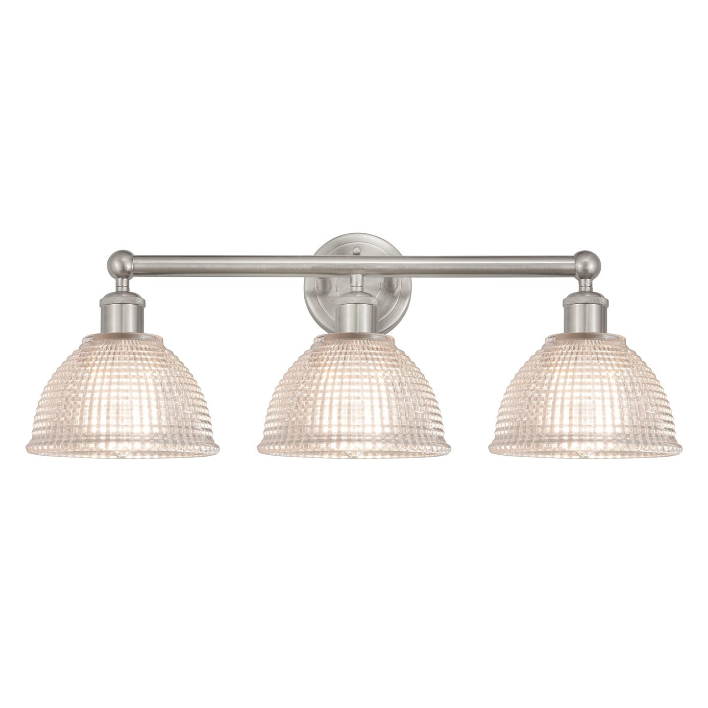 Innovations Arietta 26in 3-Light Bath Vanity | Industrial Brushed Satin Nickel and Clear Glass | Bathroom Vanity & Powder Room | 26 | Model 616-3W-SN-G422