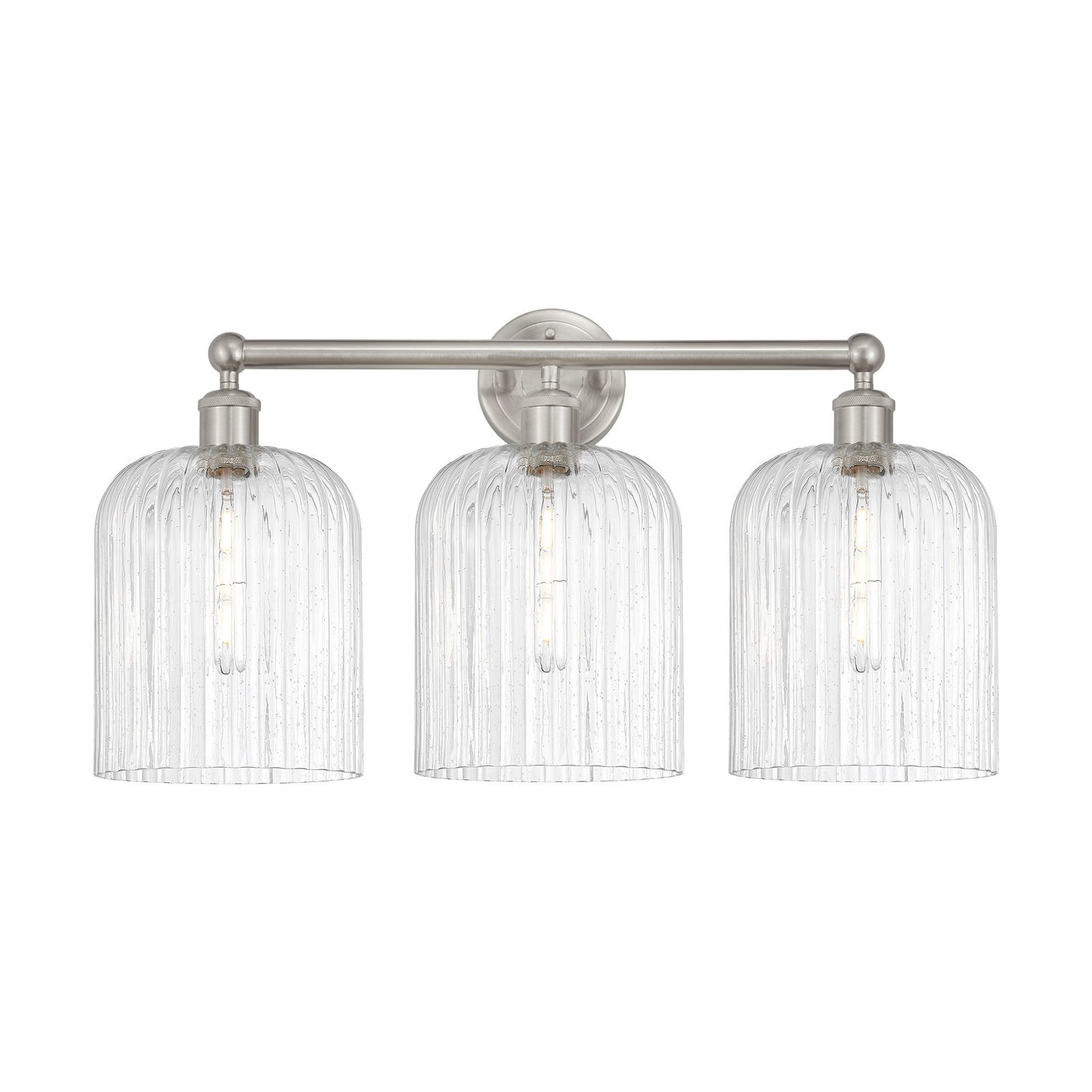 Innovations Bridal Veil 23in 3-Light Bath Vanity Light | Art Nouveau Brushed Satin Nickel and Seedy Glass | Bathroom & Powder | Model 616-3W-SN-G559-8SDY
