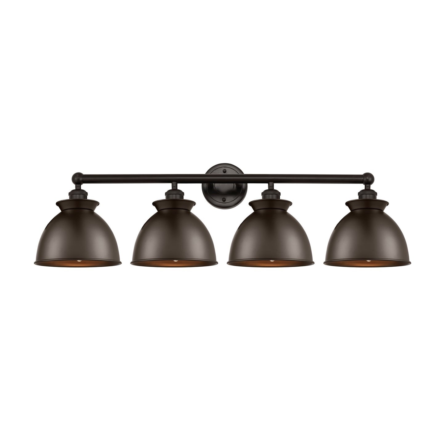 Innovations Adirondack 35in 4-Light Bath Vanity | Industrial Farmhouse Oil Rubbed Bronze Steel and Cast Brass with Oil Rubbed | Model 616-4W-OB-M14-OB