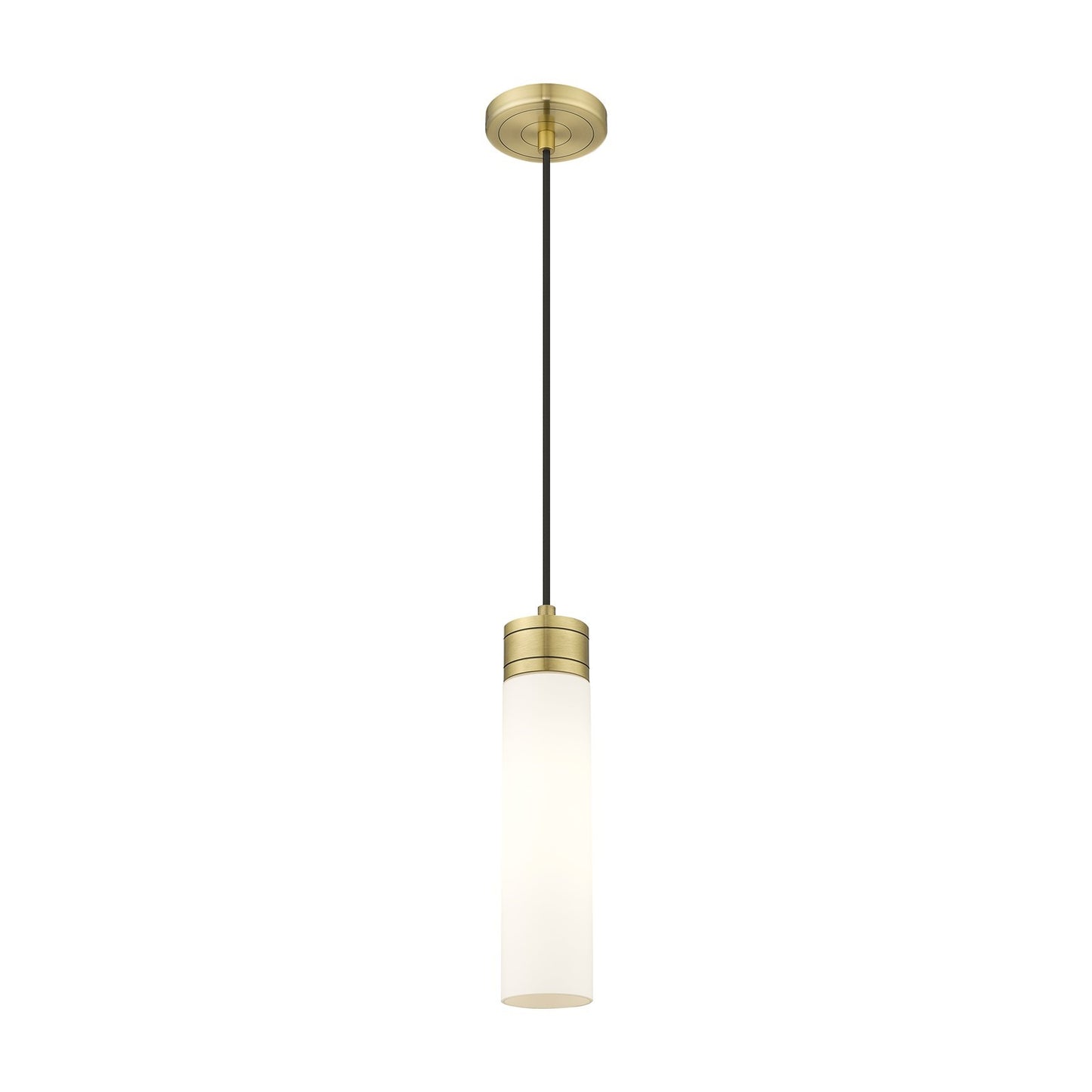 Innovations Boreas 3in 1-Light Mini Pendant | Contemporary Art Deco Antique Brass and White Frosted Glass | Kitchen Island & | Model 617-1P-AB-G617-11WH