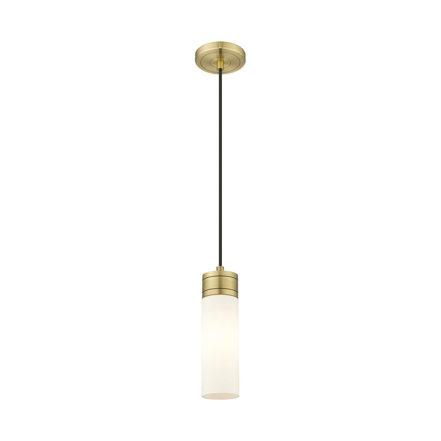 Innovations Boreas 3in 1-Light Mini Pendant | Contemporary Art Deco Antique Brass and White Frosted Glass | Kitchen Island & | Model 617-1P-AB-G617-8WH