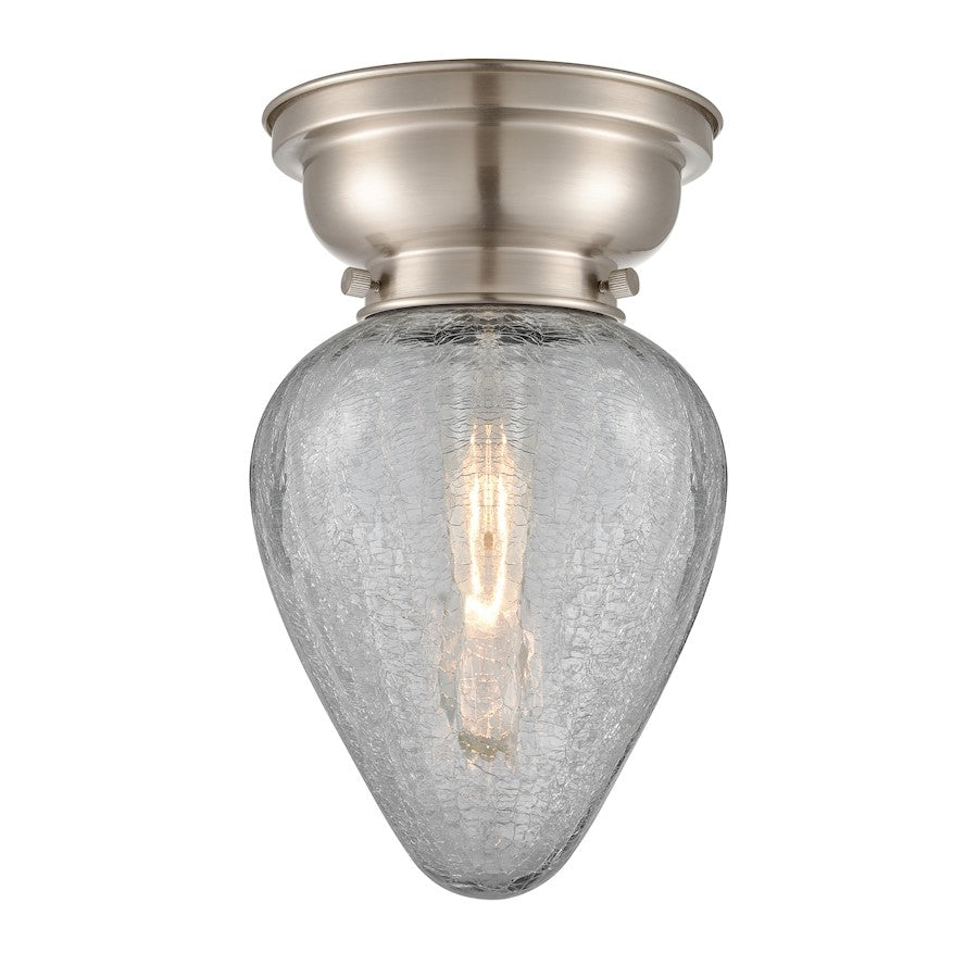 Innovations 165 Geneseo 1 Light Flush Mount, BS Nickel/Crackle