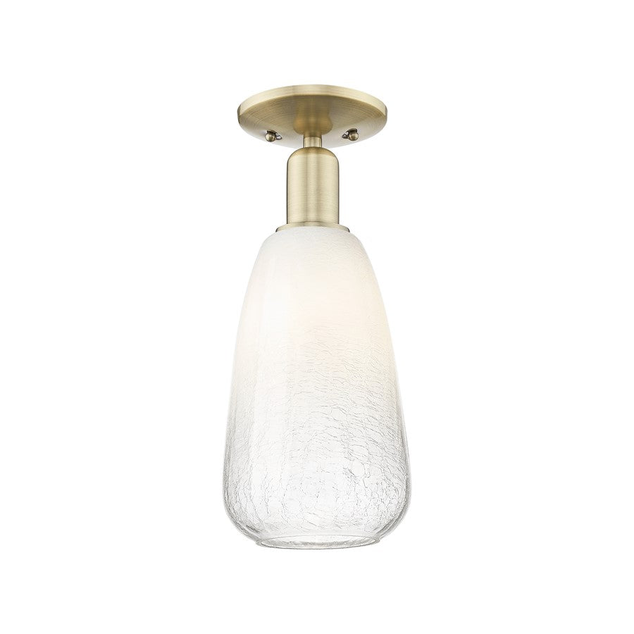 Innovations Brookhaven Almond 1Lt 6" Semi-Flush, AB/Opal - 716-1C-AB-G480-6OP