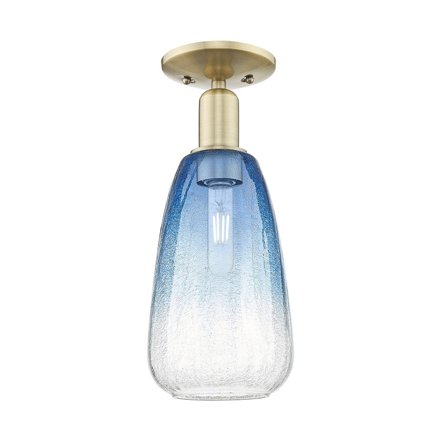 Innovations Brookhaven Almond 1Lt 6" Semi-Flush, AB/SB - 716-1C-AB-G480-6SB