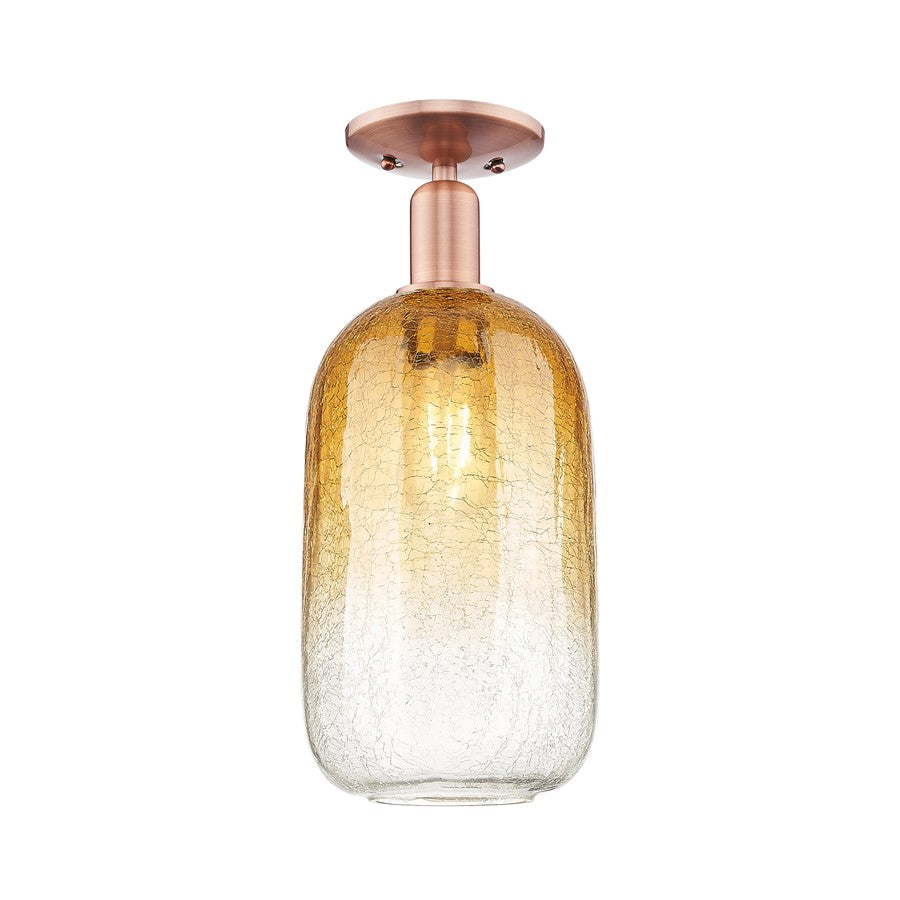 Innovations Brookhaven Cloche 1Lt 7" Semi-Flush, CP/AM - 716-1C-AC-G482-7AM