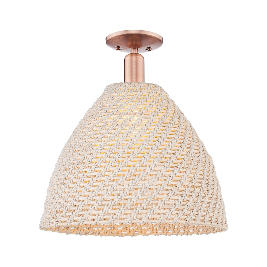 Innovations NB Dome 1Lt 16" Semi-Flush, CP/NF - 716-1C-AC-NBD-16-NAT