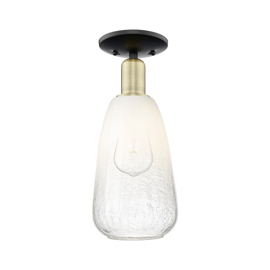 Innovations Brookhaven Almond 1Lt 6" Semi-Flush, BKBS/Opal - 716-1C-BAB-G480-6OP