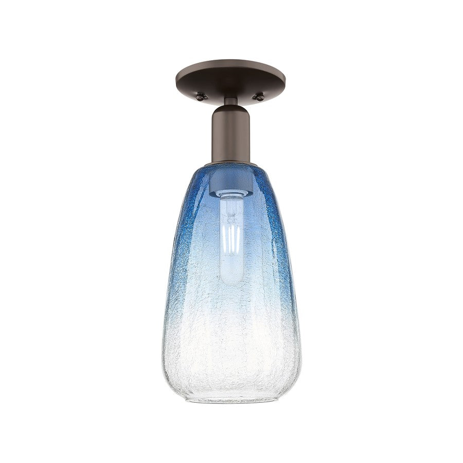 Innovations Brookhaven Almond 1Lt 6" Semi-Flush, OB/SB - 716-1C-OB-G480-6SB