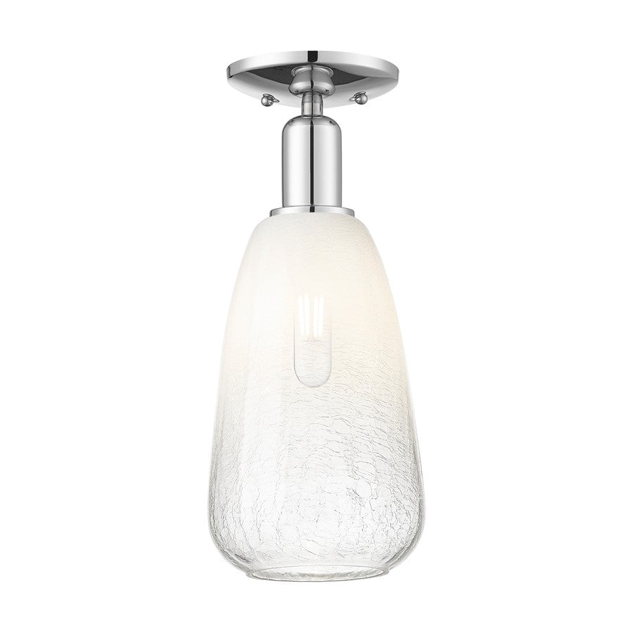 Innovations Brookhaven Almond 1Lt 6" Semi-Flush, CH/OP - 716-1C-PC-G480-6OP