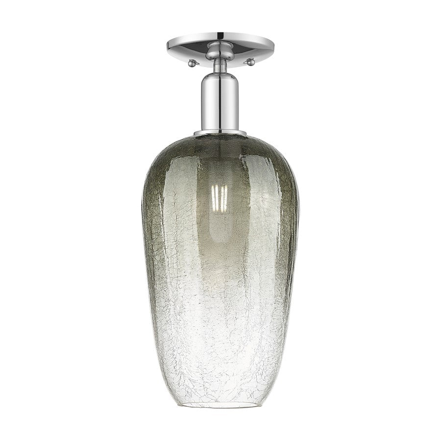 Innovations Brookhaven Flute 1Lt 7" Semi-Flush, CH/SL - 716-1C-PC-G484-7SL
