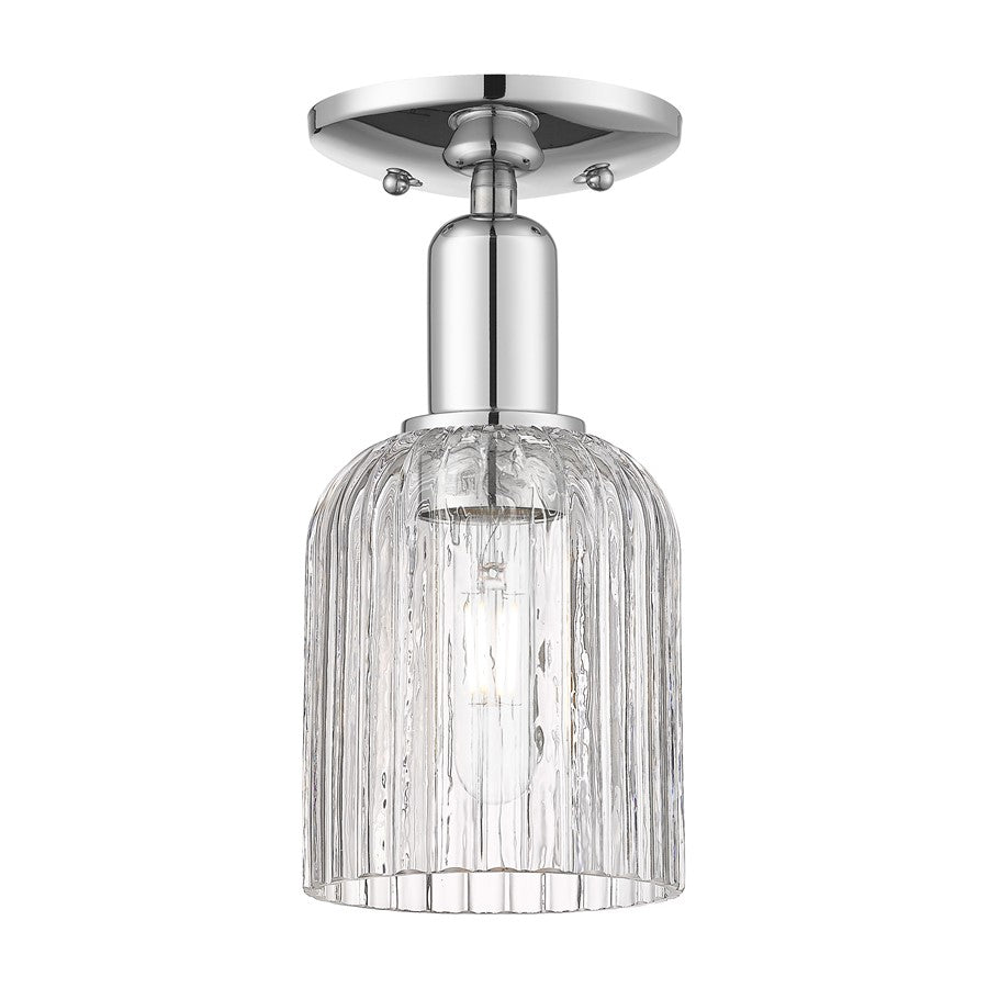 Innovations Bridal Veil 1Lt 5" Semi-Flush, Chrome/Clear - 716-1C-PC-G559-5CL