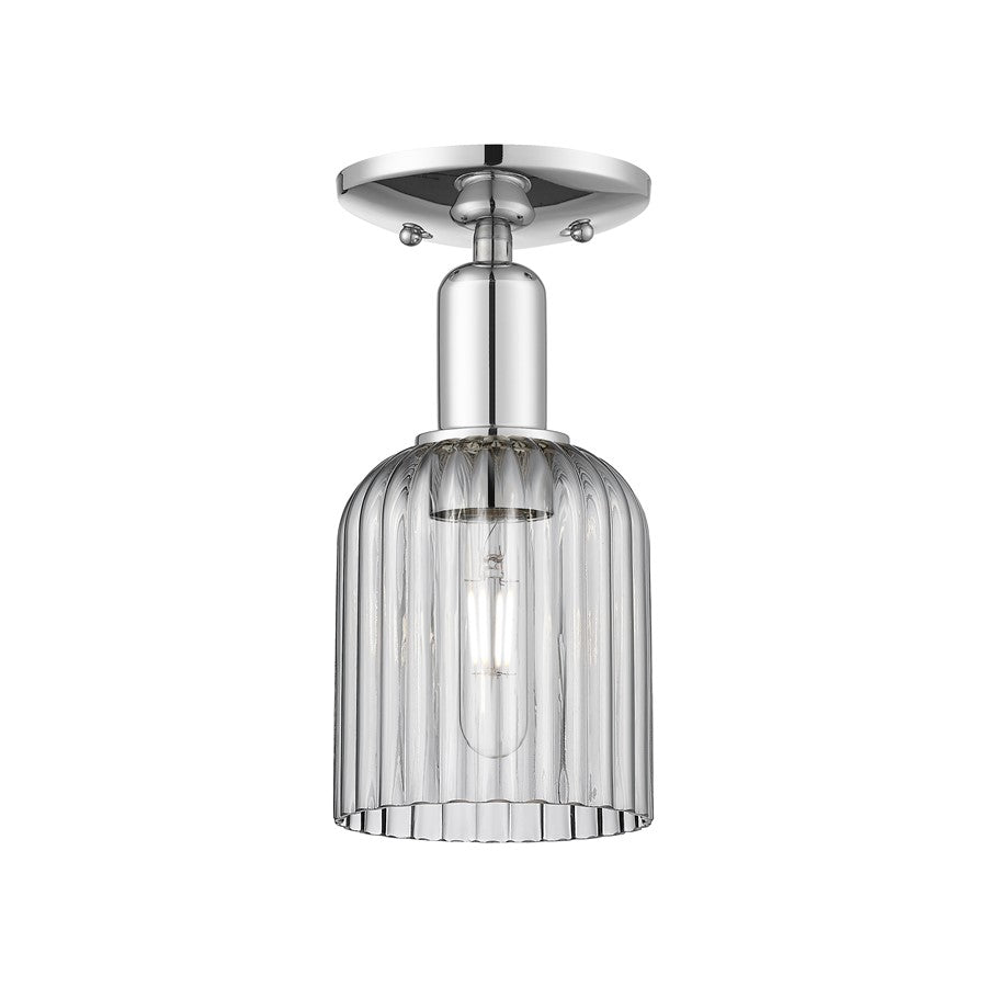 Innovations Bridal Veil 1Lt 5" Semi-Flush, Chrome/Smoke - 716-1C-PC-G559-5SM