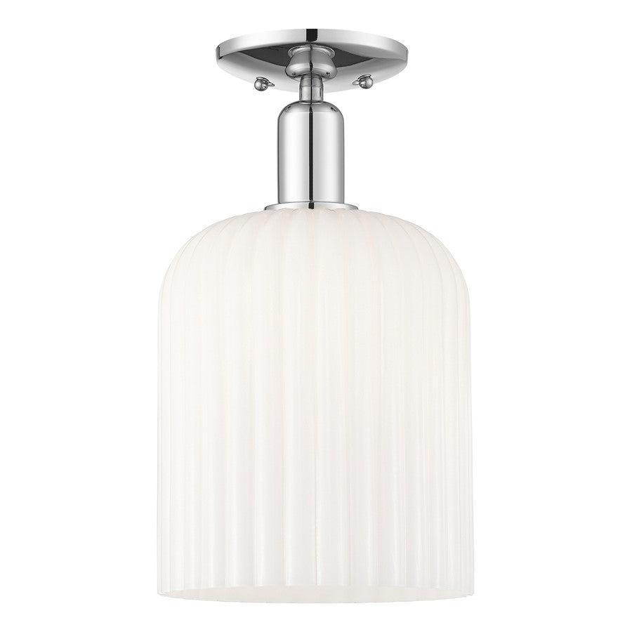 Innovations Bridal Veil 1Lt 8" Semi-Flush, CH/GW - 716-1C-PC-G559-8GWH