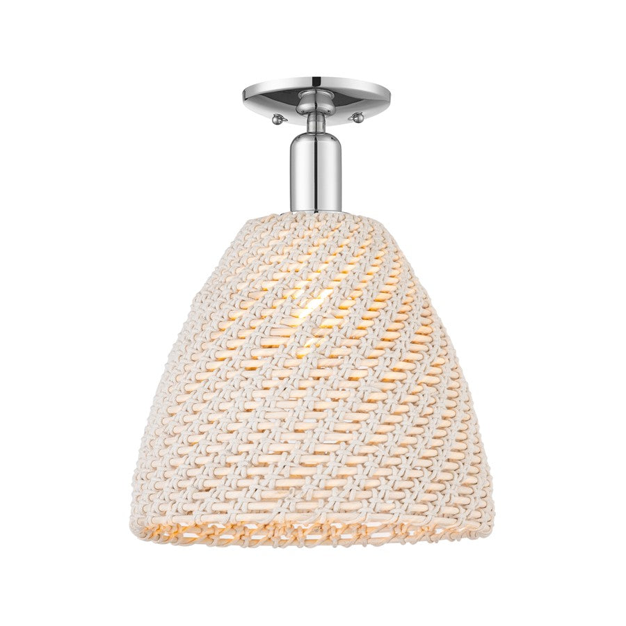 Innovations NB Dome 1Lt 12" Semi-Flush, CH/NF - 716-1C-PC-NBD-12-NAT