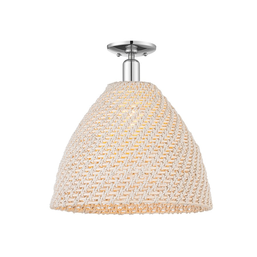 Innovations NB Dome 1Lt 16" Semi-Flush, CH/NF - 716-1C-PC-NBD-16-NAT