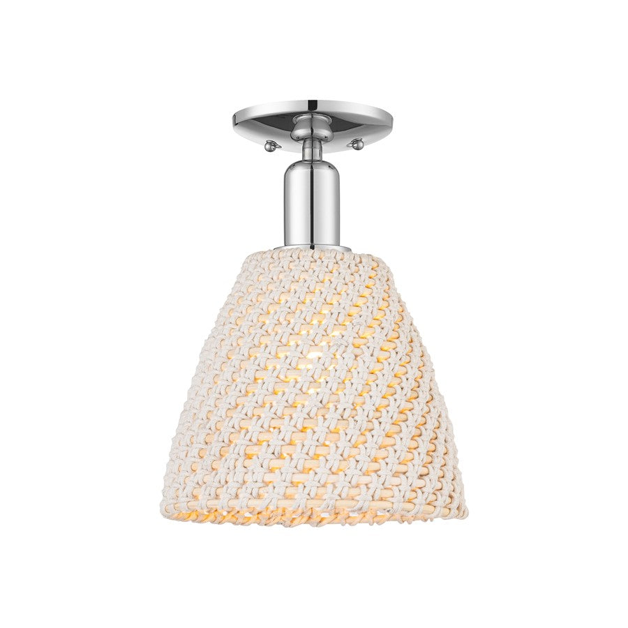 Innovations Natural Ballston Dome 1Lt 9" Semi-Flush, CH/NF - 716-1C-PC-NBD-9-NAT