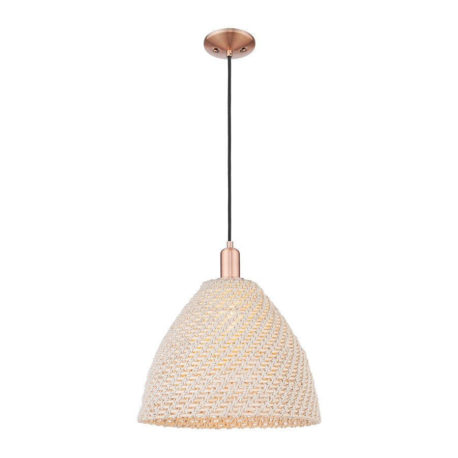 Innovations NB Dome 1Lt 16" Cord Mini Pendant, CP/NF - 716-1P-AC-NBD-16-NAT