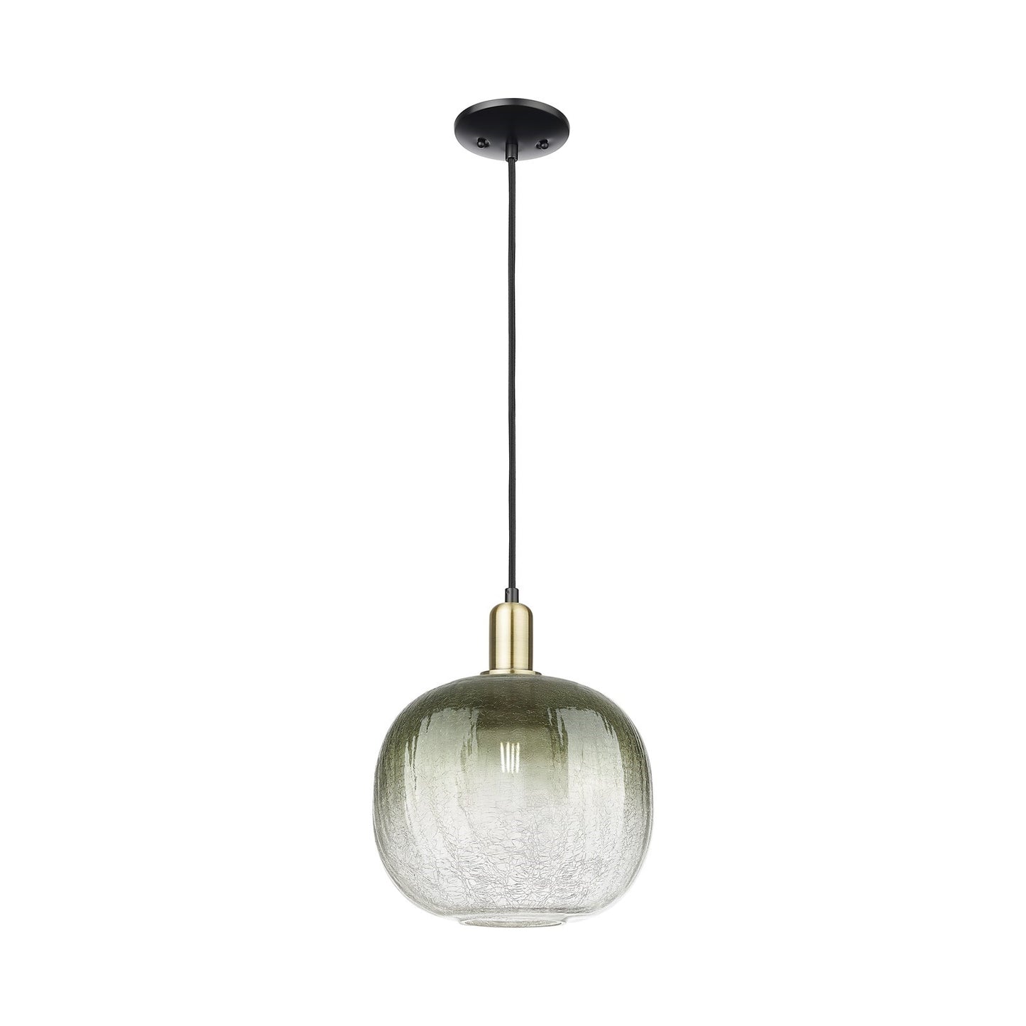 Innovations Brookhaven Sphere 10.5in 1-Light Mini Pendant | Industrial Black Antique Brass Steel and Slate Glass | Kitchen | Model 716-1P-BAB-G481-10SL
