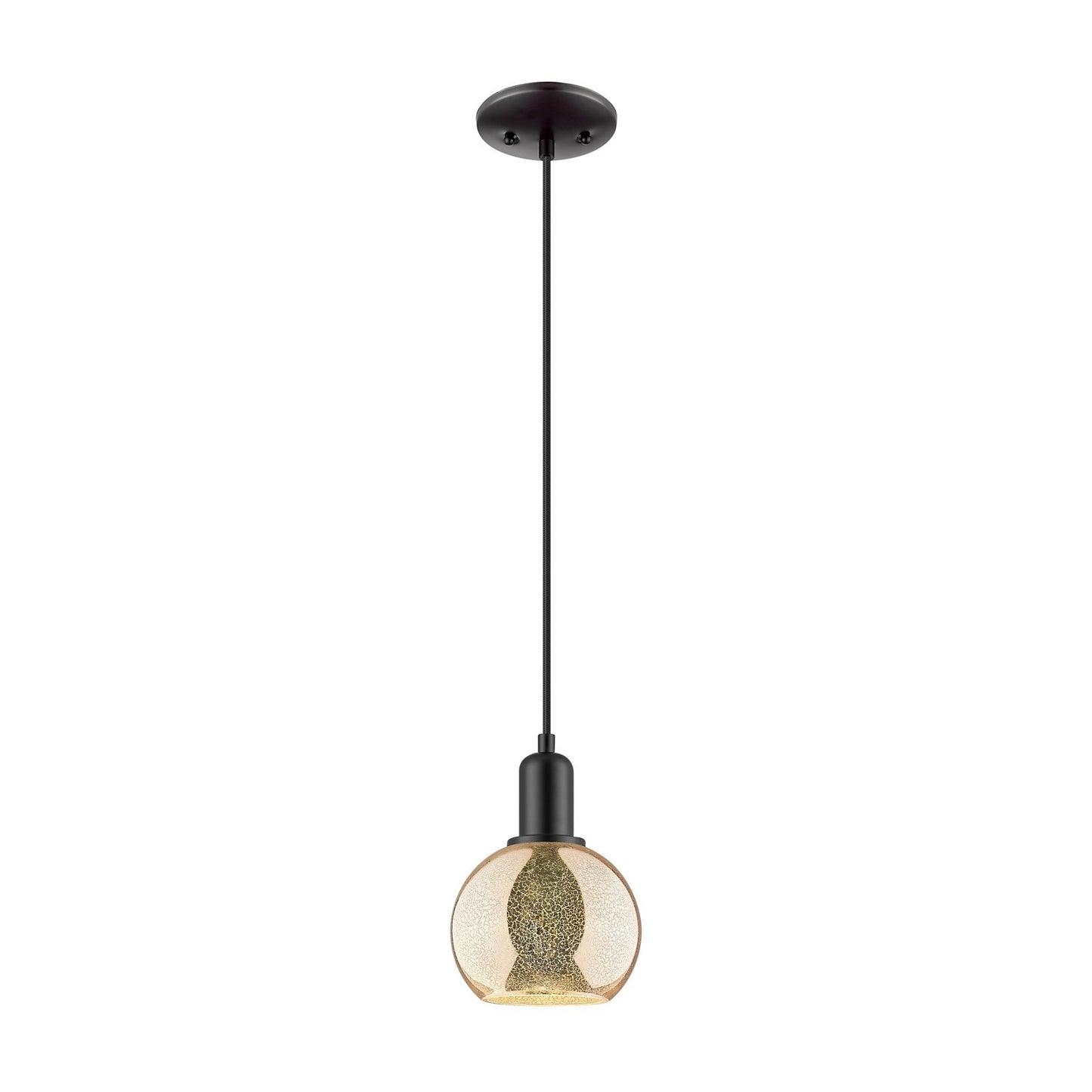 Innovations Athens 8in 1-Light Mini Pendant | Industrial Matte Black Steel and Seedy Glass | Kitchen Island & Dining Room | 8 x 8 | Model 716-1P-BK-G124-8