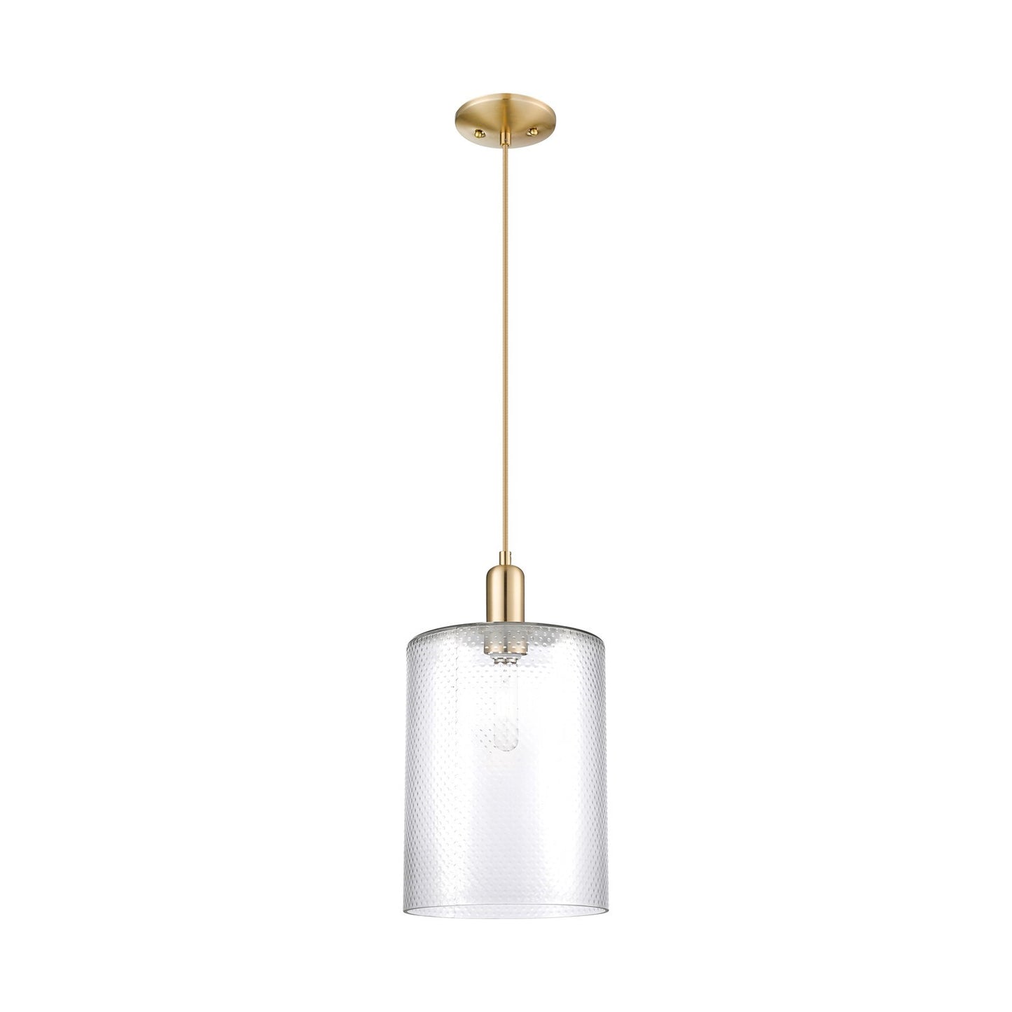 Innovations Cobbleskill 9in 1-Light Mini Pendant | Industrial Champagne Bronze Steel and Clear Glass | Kitchen Island & Dining | Model 716-1P-CB-G112-L