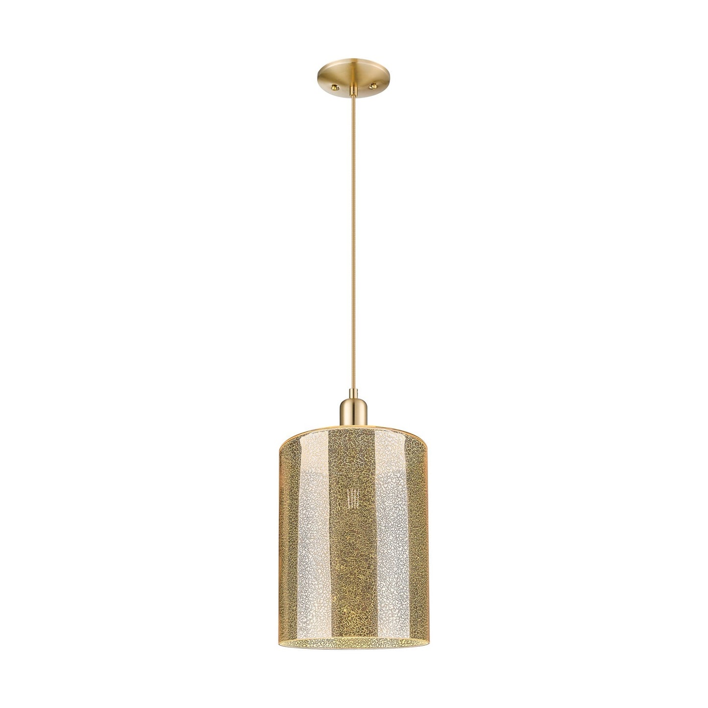 Innovations Cobbleskill 9in 1-Light Mini Pendant | Industrial Champagne Bronze Steel and Mercury Glass | Kitchen Island & Dining | Model 716-1P-CB-G116-L