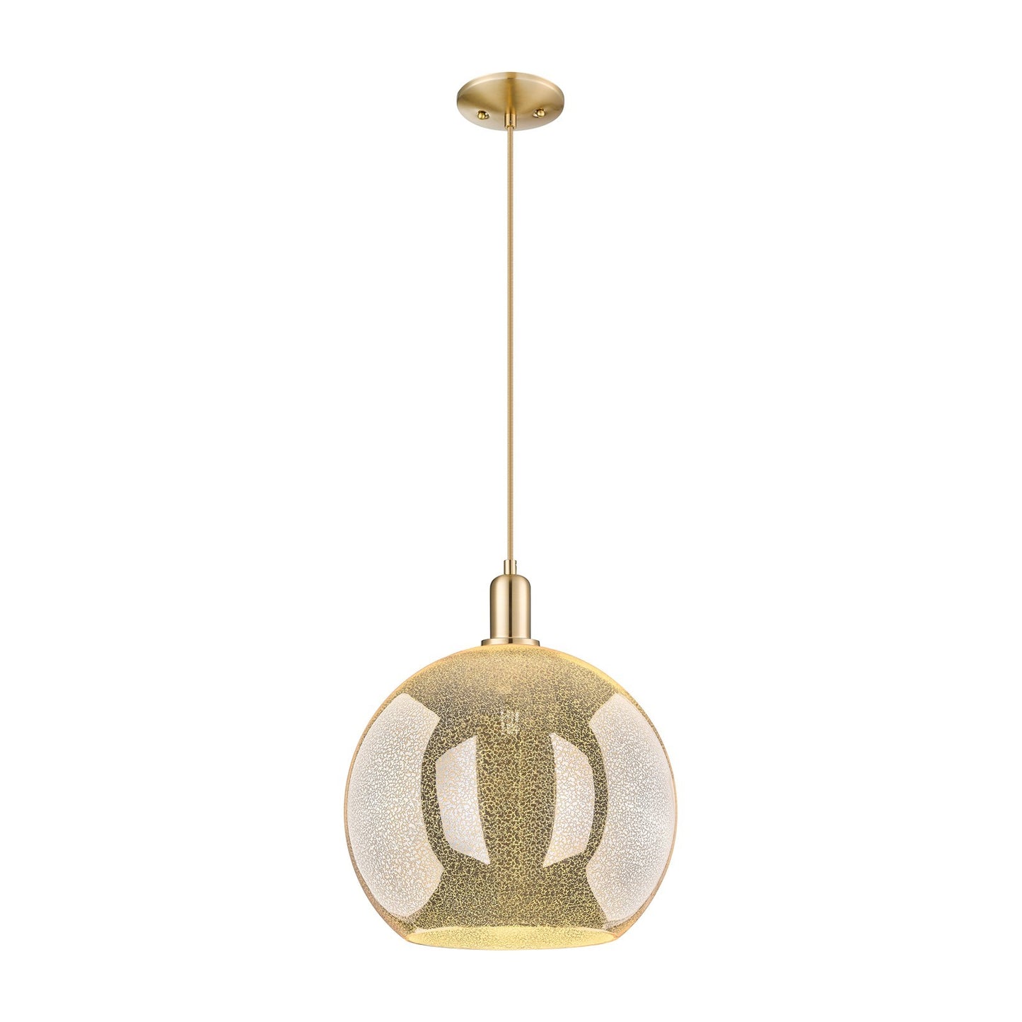 Innovations Athens 14in 1-Light Mini Pendant | Industrial Champagne Bronze Steel and Mercury Glass | Kitchen Island & Dining | Model 716-1P-CB-G128-14