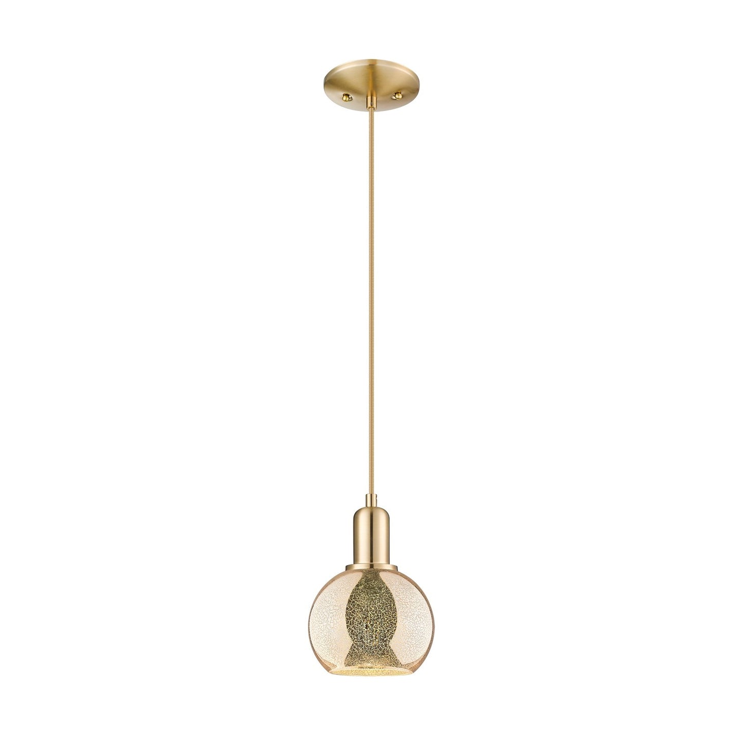 Innovations Athens 8in 1-Light Mini Pendant | Industrial Champagne Bronze Steel and Mercury Glass | Kitchen Island & Dining Room | Model 716-1P-CB-G128-8