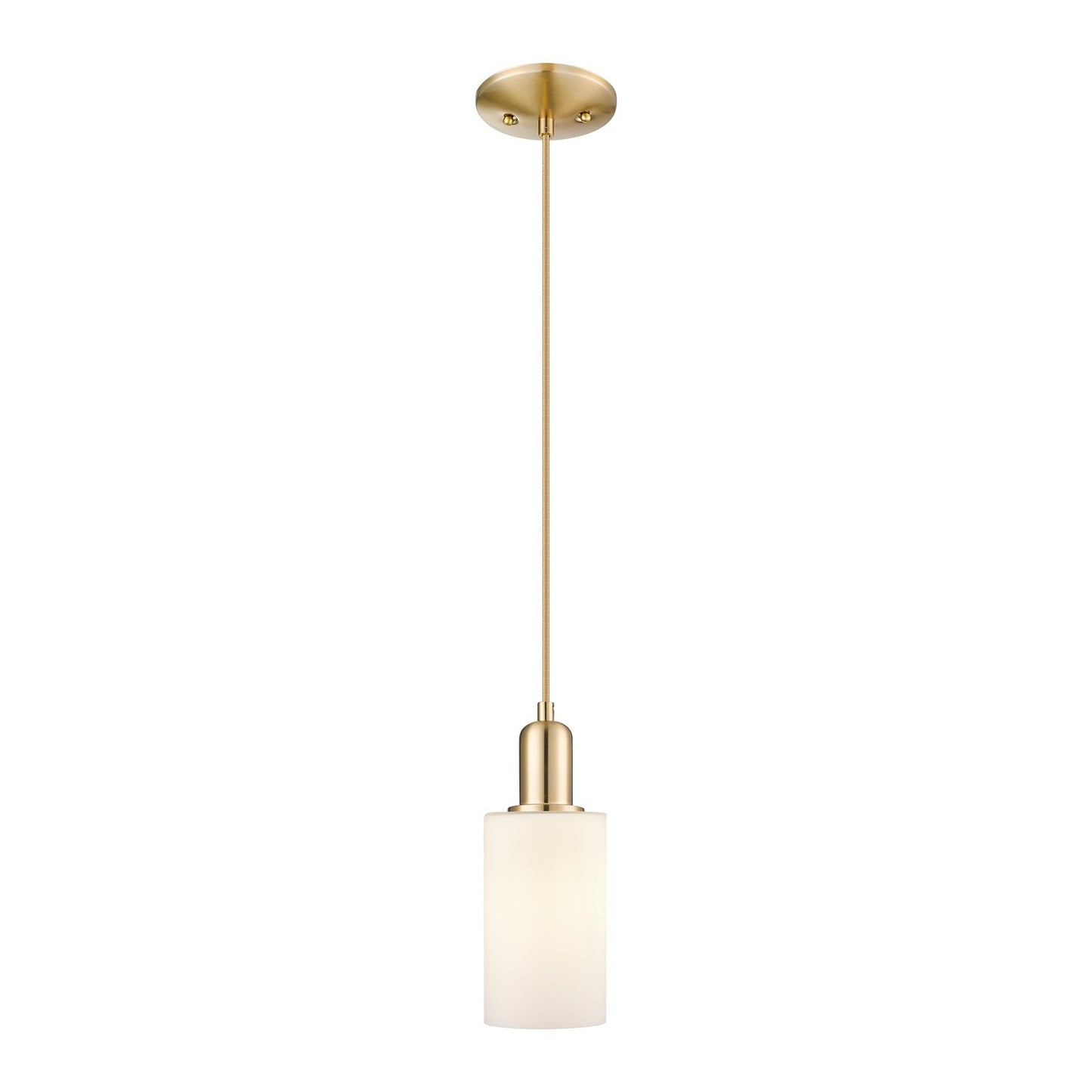 Innovations Clymer 4in 1-Light Mini Pendant | Industrial Champagne Bronze Steel and Matte White Glass | Kitchen Island & Dining | Model 716-1P-CB-G801