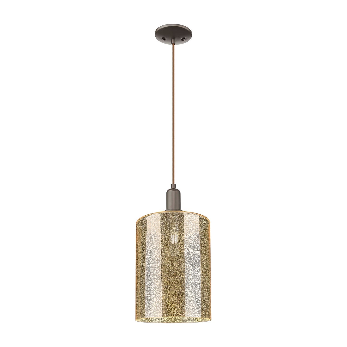 Innovations Cobbleskill 9in 1-Light Mini Pendant | Industrial Oil Rubbed Bronze Steel and Mercury Glass | Kitchen Island | 9 x 9 | Model 716-1P-OB-G116-L