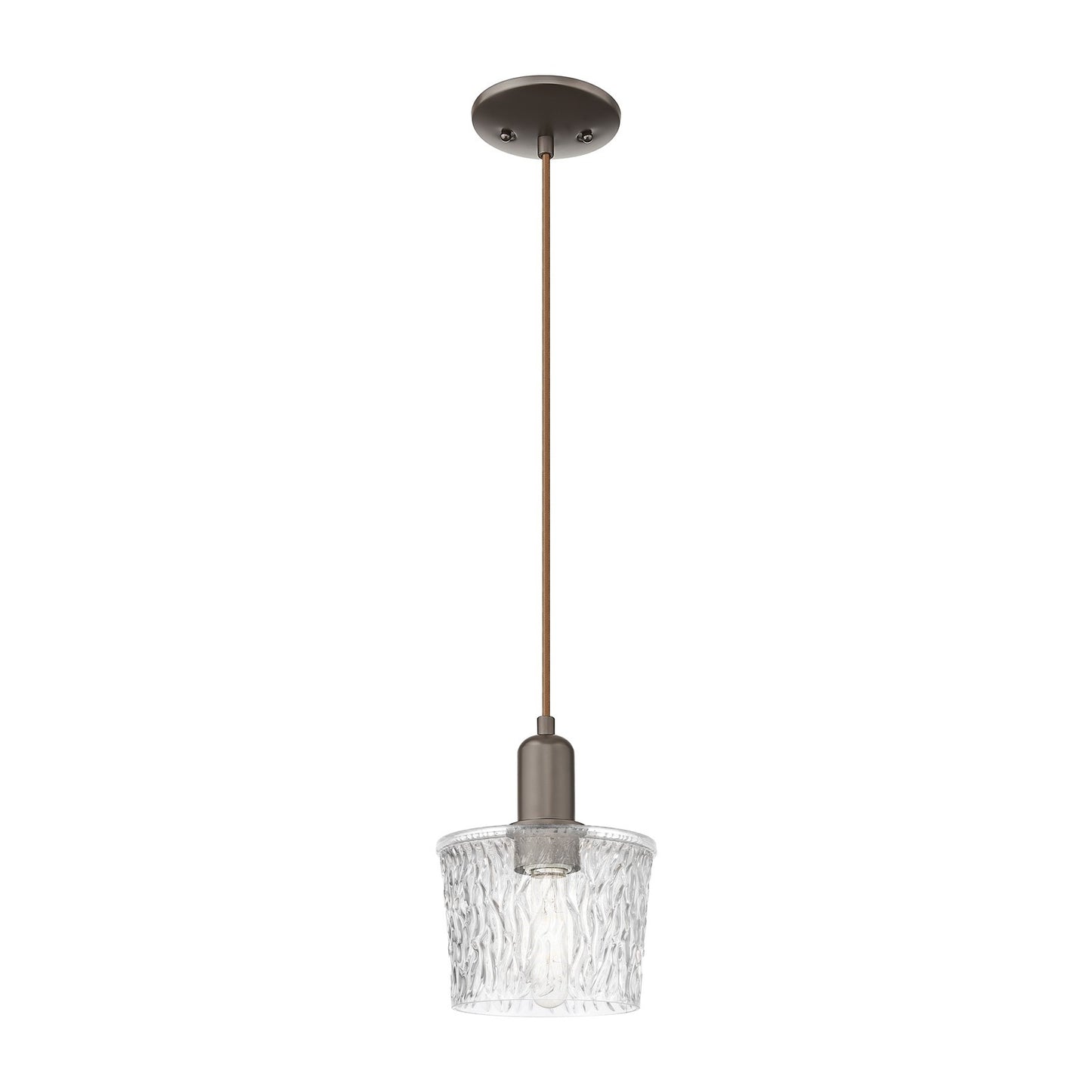 Innovations Niagara 6.5in 1-Light Mini Pendant | Industrial Oil Rubbed Bronze Steel and Clear Glass | Kitchen Island & Dining Room | Model 716-1P-OB-G402