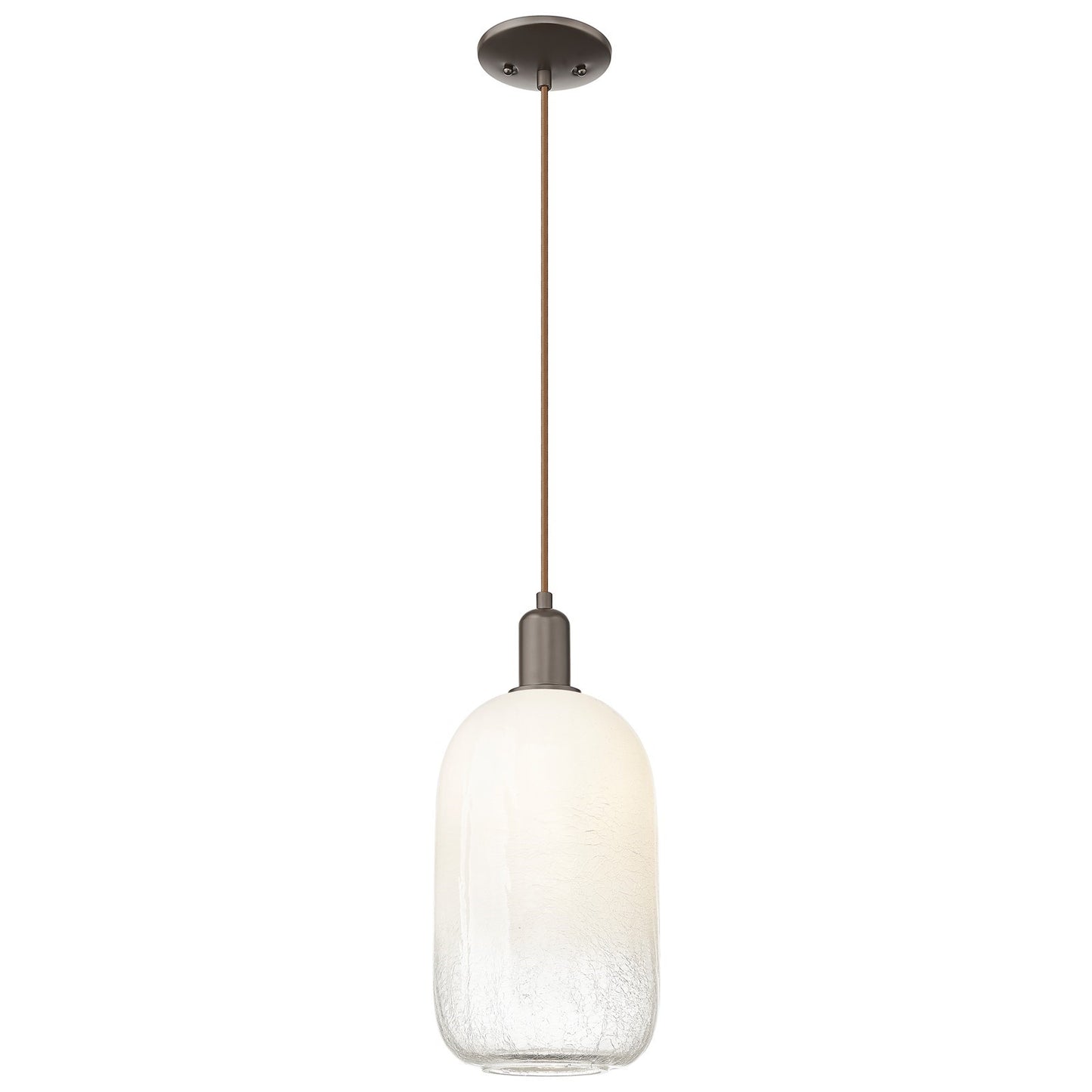 Innovations Brookhaven Cloche 7in 1-Light Mini Pendant | Industrial Oil Rubbed Bronze and Opal Glass | Kitchen Island & Dining | Model 716-1P-OB-G482-7OP