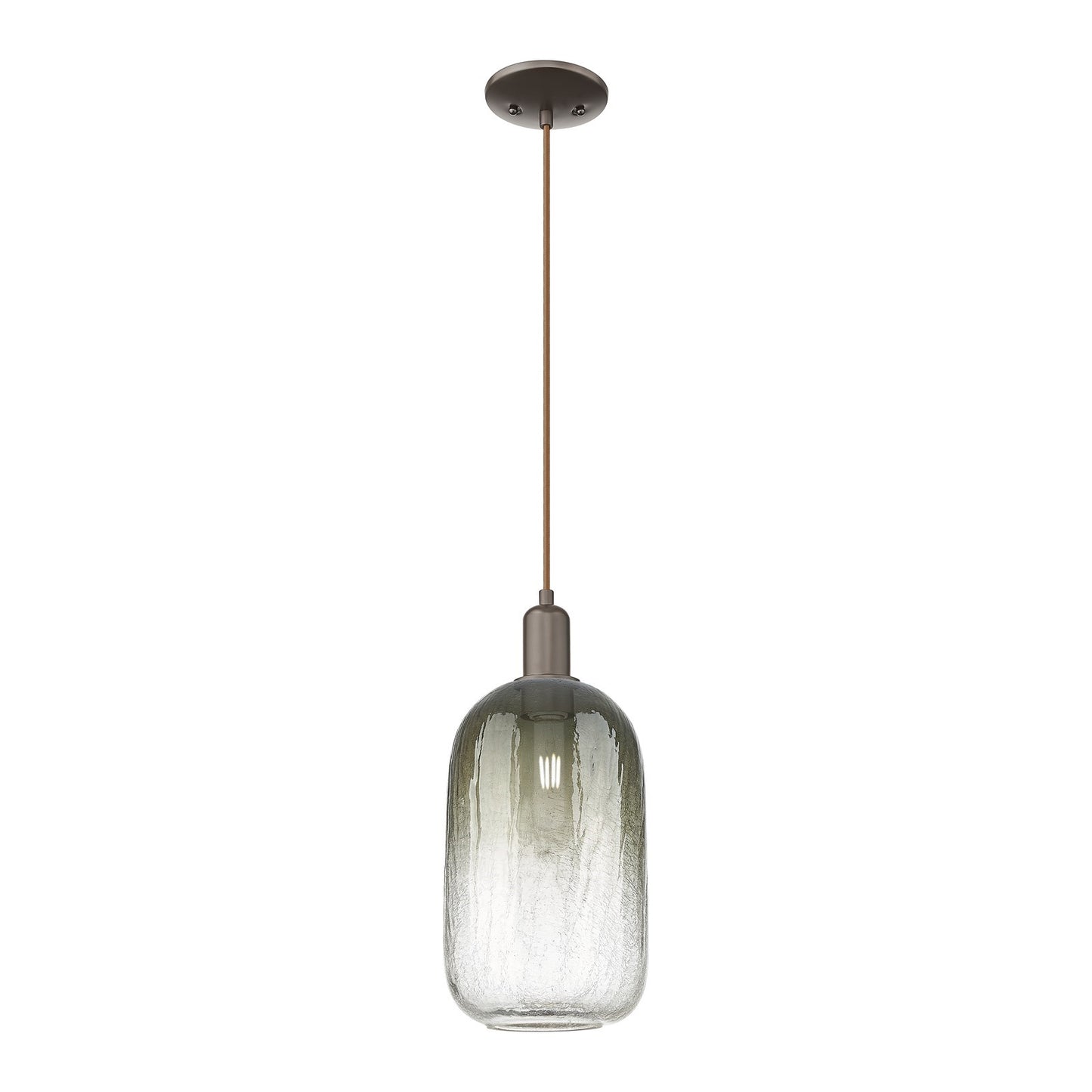 Innovations Brookhaven Cloche 7in 1-Light Mini Pendant | Industrial Oil Rubbed Bronze and Slate Glass | Kitchen Island & Dining | Model 716-1P-OB-G482-7SL