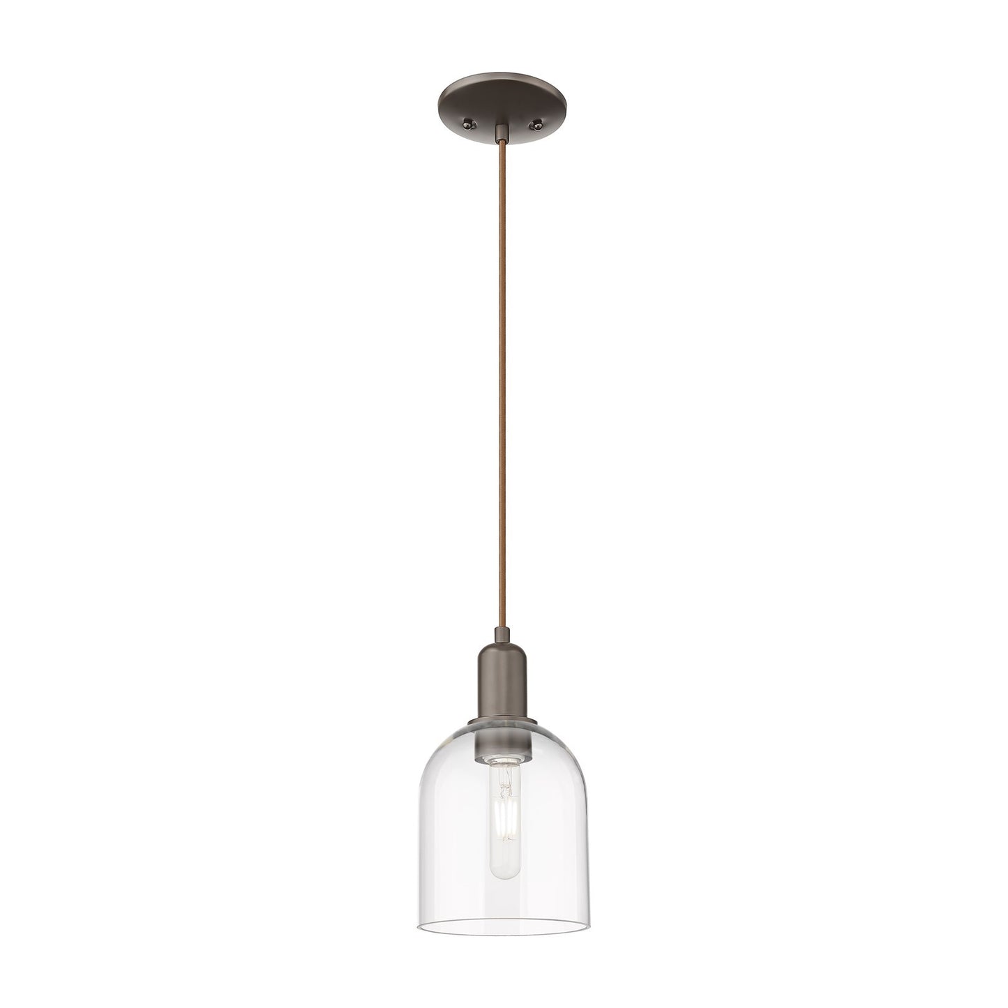 Innovations Bella 6in 1-Light Mini Pendant | Industrial Oil Rubbed Bronze and Clear Glass | Kitchen Island & Dining Room | 5.5 | Model 716-1P-OB-G558-6CL