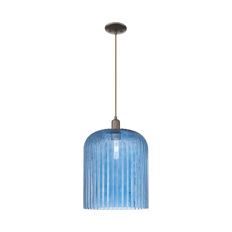 Innovations Bridal Veil 1Lt 12" Cord Mini Pendant, OB/Blue - 716-1P-OB-G559-12BL