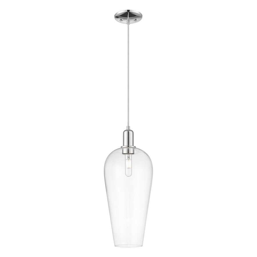Innovations Chelsea 1Lt 8" Cord Mini Pendant, Chrome/Clear - 716-1P-PC-G456-8CL