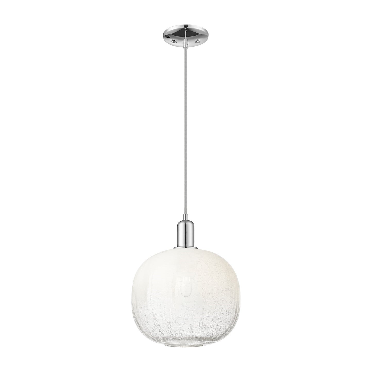 Innovations Brookhaven Sphere 10.5in 1-Light Mini Pendant | Industrial Polished Chrome and Opal Glass | Kitchen Island & | Model 716-1P-PC-G481-10OP