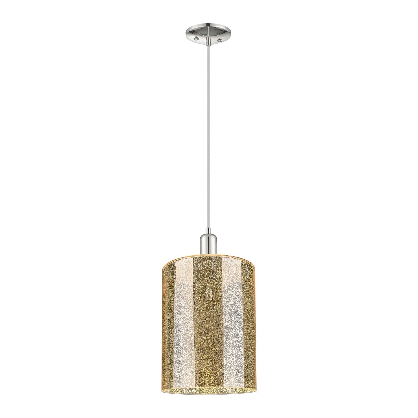 Innovations Cobbleskill 9in 1-Light Mini Pendant | Industrial Polished Nickel and Mercury Glass | Kitchen Island & Dining Room | Model 716-1P-PN-G116-L