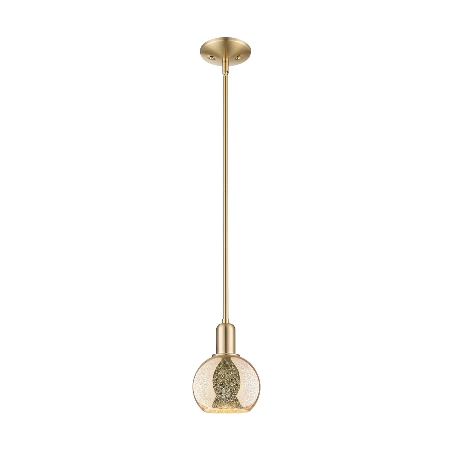 Innovations Athens 6in 1-Light Mini Pendant | Industrial Champagne Bronze Steel and Mercury Glass | Kitchen Island & Dining Room | Model 716-1S-CB-G128-6