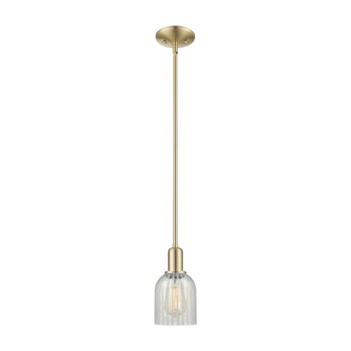 Innovations Caledonia 5in 1-Light Mini Pendant | Industrial Champagne Bronze Steel and Mouchette Glass | Kitchen Island & Dining | Model 716-1S-CB-G2511