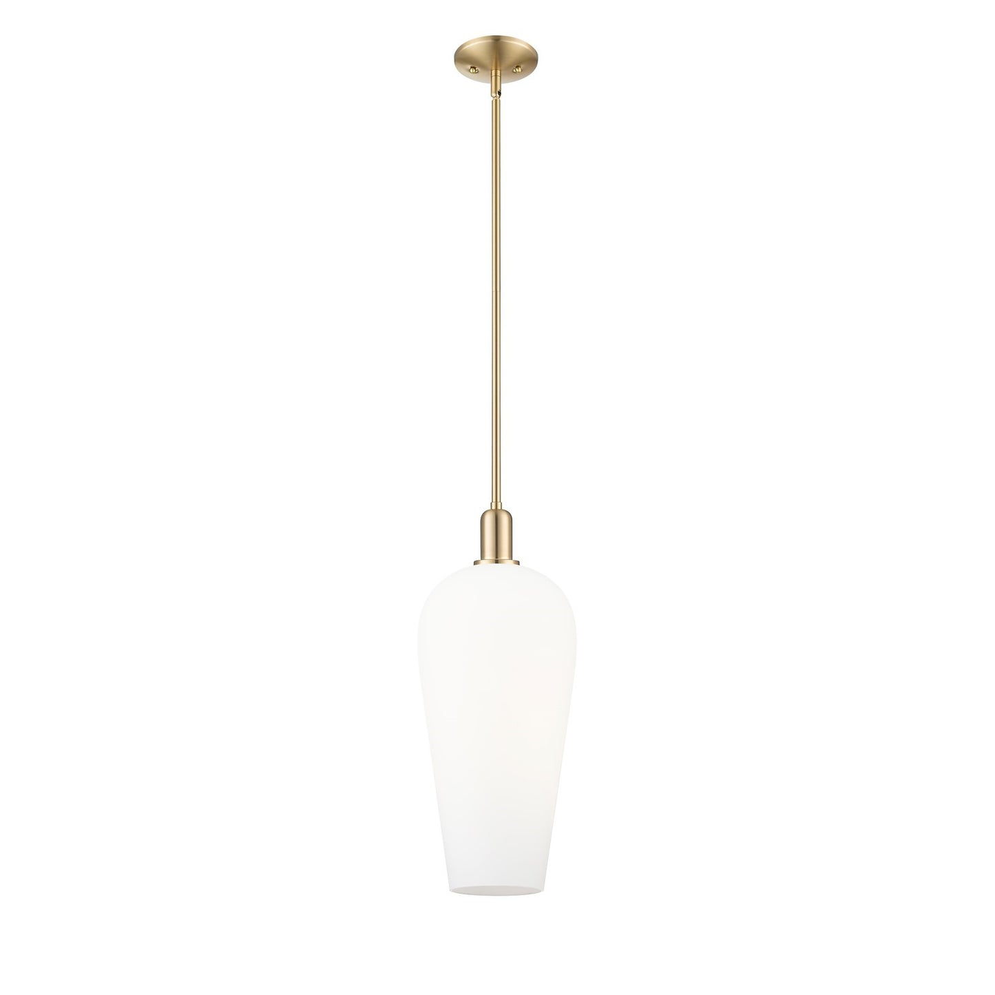 Innovations Chelsea 8in 1-Light Mini Pendant | Industrial Champagne Bronze Steel and White Glass | Kitchen Island & Dining Room | Model 716-1S-CB-G456-8WH