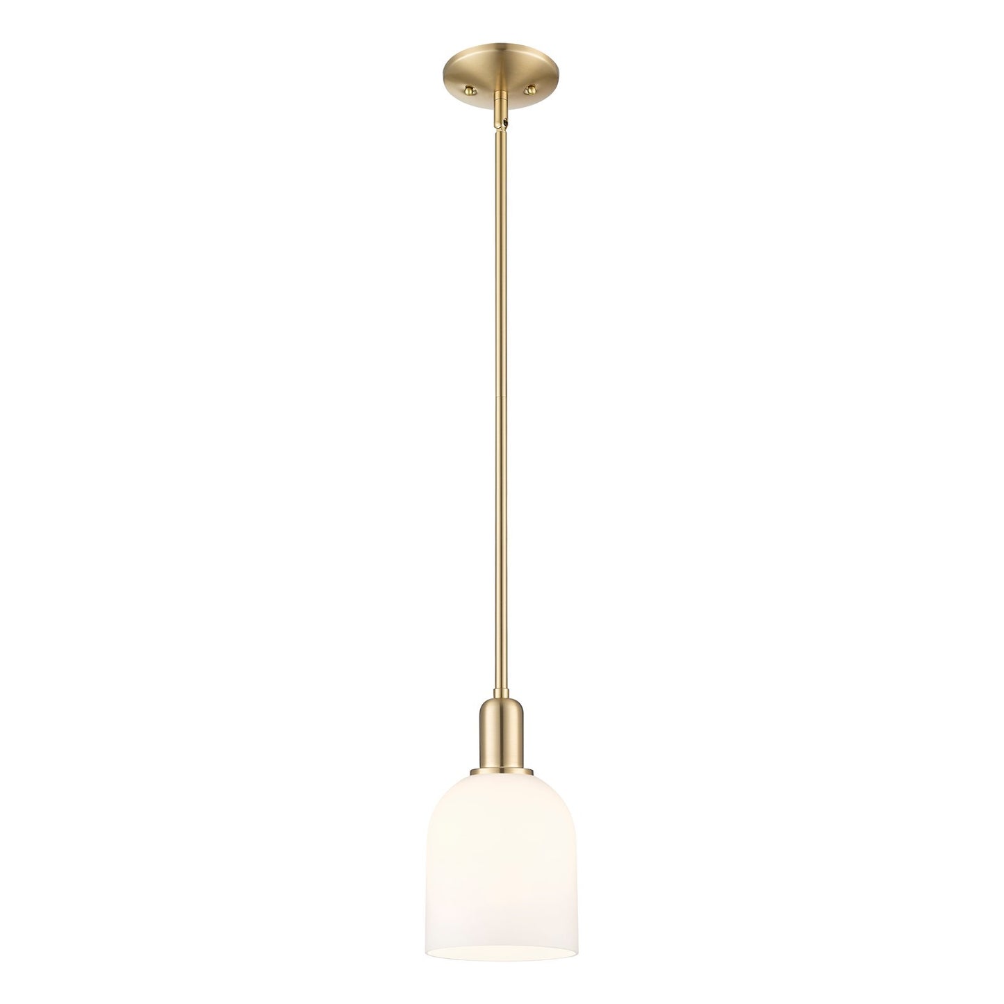 Innovations Bella 6in 1-Light Mini Pendant | Industrial Champagne Bronze Steel and White Glass | Kitchen Island & Dining Room | Model 716-1S-CB-G558-6GWH