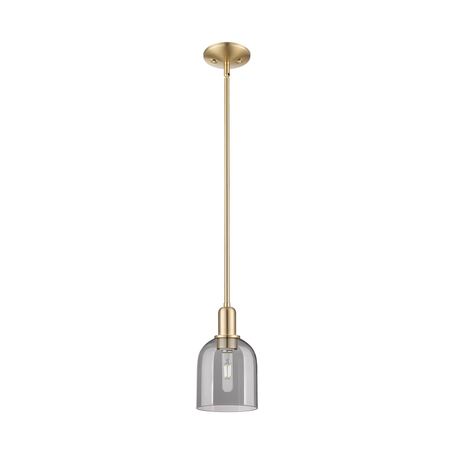 Innovations Bella 6in 1-Light Mini Pendant | Industrial Champagne Bronze Steel and Light Smoke Glass | Kitchen Island & Dining | Model 716-1S-CB-G558-6SM